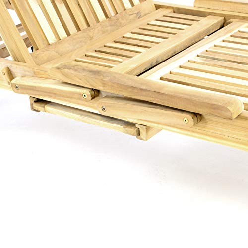 Verstellbare Gartenliege aus Holz Divero Teneriffa