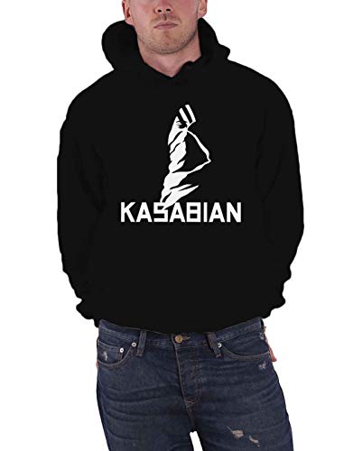 Kasabian Ultra Face Official Mens Black Pullover Hoodie XL