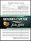 Monthly Expense Tracker Notebook: Monthly Bill Payment Organizer/ Monthly Expense Tracking Journal/Monthly Bill Payment Log Book/ Keeper Log Book for Budgeting Financial/ 8.5 x 11 in./121 Pages.