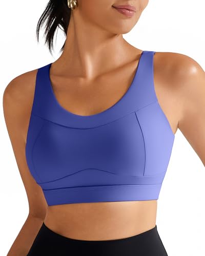Image of RUNNING GIRL High Impact Sports Bras for Women,Racerback Running Bra Workout Crop Tank Tops Longline Sports Bra Push up