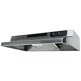 Air King DS1308 Designer Series Under Cabinet Range Hood, 30 Inch Wide, Stainless Steel