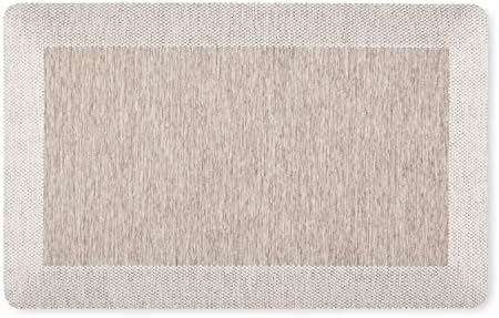 Martha Stewart Mira Modern Heathered Anti-Fatigue Air-Infused Kitchen Mat, Coffee Brown, 19.6