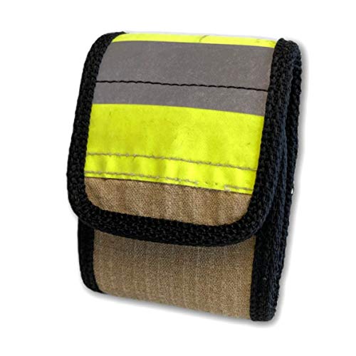 Roter Hahn 112 Feuerwehr DME Holster Piepser Tasche Melder Funkmeldeempfänger/PBI Gold - Sandfarben/Aus gebrauchter Feuerwehrkleidung/Original Cover