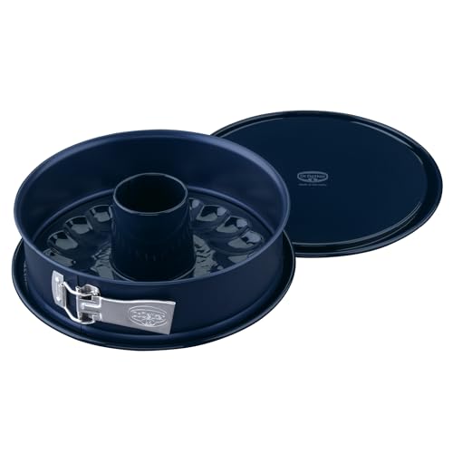 Dr. Oetker Springform Ø 26 cm Back-Liebe Emaille – Inklusive Flach- und Rohrboden – Schnitt- & kratzfestem Emaille-Boden – 26er Kuchenbackform mit extra...