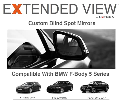 Blind Spot Mirrors- Compatible with BMW 5 Series F11 Extended View
