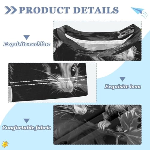 Boys Short Sleeve T-Shirts Mouse Rat Cartoon Rashguard Kids Swim Shirts Sun UPF 50+3