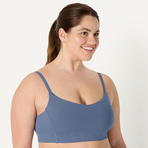 Image of Amazon Essentials Women's Active FormFlex Buttery Soft Light Support Sweetheart Neck Yoga Sports Bra with Removable Cups, Breathable, Moisture Wicking
