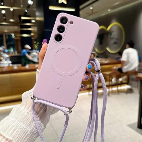 Coque arrière en silicone TPU souple Violet Herbe pour Samsung Galaxy A55