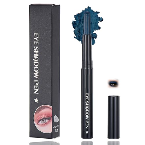 Image of Sapphire Blue Cream Eyeshadow Stick - Long-Lasting Metallic Shimmer Twist-Up Pencil For Smoky Eye Makeup & Everyday Wear, Waterproof Smudge-Proof Formula, Highly Pigmented Creamy Eyeshadow Pen, Easy
