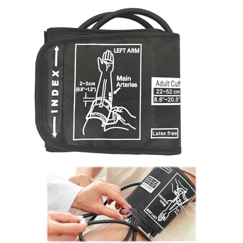Brazalete extra grande para Omron, brazo grande de 22 a 52 cm, puño ajustable XL grande para Omron, puño de presión arterial extragrande, monitor de presión arterial, puño grande para puño de presión