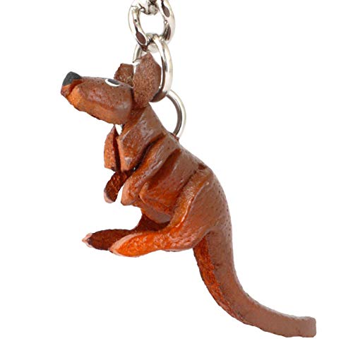 Preisvergleich Produktbild Monkimau Schlüsselanhänger Känguru aus Leder