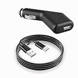 Car Charger for Tire Inflator, FITE ON Car Charger + Type-C Power Cord Compatible with Fanttik X8 Tire Inflator Portable Air Bump for Car, Electric Bike and Bicycle Pump Power Supply