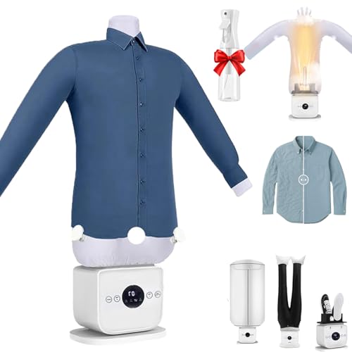 Automatic Ironing Machine, Hands Free Automatic Iron, Wrinkle-Free in 8-12 Mins, Automatic Steam Iron, Portable Inflatable Garment Wrinkle Remover for all kinds clothes (not allowed Skirt)