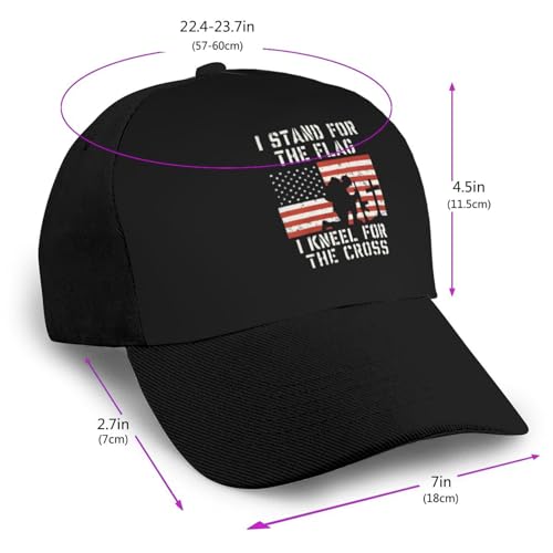I Stand for The Flag I Kneel for The Cross Bonnets Curved Brim Mesh Baseball Cap Casual Sun Hat Unisex2