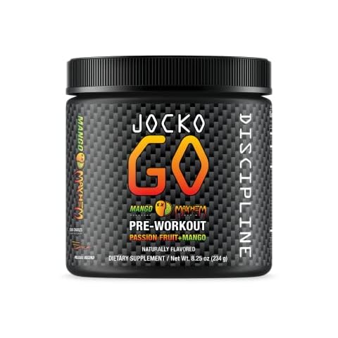 Jocko Fuel Pre Workout Powder with L-Citrulline, Nootropic & Caffeine for Endurance & Stamina - Keto, Sugar Free Blend for Distance Running, Cycling, Jiu Jitsu - 30 Servings (Mango) Cover