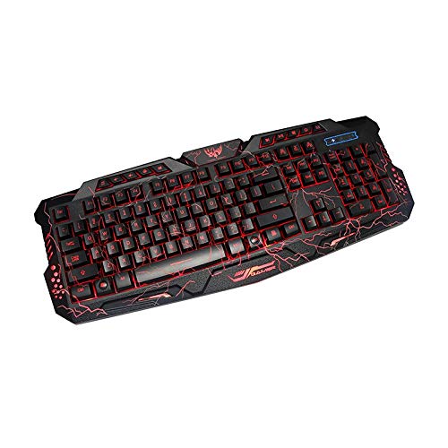 Image of Keyboard Gaming Keyboard Mouse Combos Purple Blue Red Breathing Led Backlight Usb Wired Keyboard for Pc