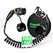 Produktbild ECOPOINT Typ 2 Ladekabel Spiral 22kW 5M 32A, Ladekabel Elektroauto Typ 2 3-Phasig für E Auto EV/PHEV, Typ 2 auf Typ 2, Mennekes Mode 3 CCS Kabel mit Tasche, Kompatibel mit Model Y 3 S X XC40 ID.3 Q4