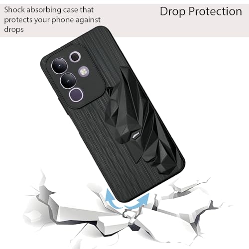 NIUKIN Silicone Case for Vivo T4x 5G / iQOO Z10x 5G Black - Image 5