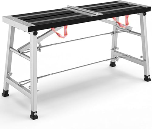 Échafaudage pliable portable et escabeau réglable pour établi - 2