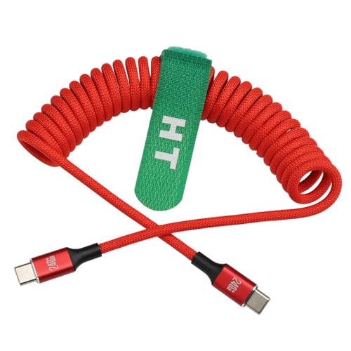 HangTon Cable USB-C, carga rápida de 240 W 9/12/20/48 V para iPhone 17 16 15 Pro Max, Galaxy S24 S23, Pixel 8, ThinkPad X1, iPad, Dell, MacBook Air, portátil