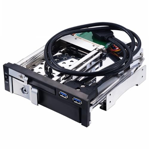 Caja interna para disco duro 2.5+3.5 SATA con 2 puertos USB3.0 miniatura 1