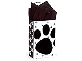 Pooch's Paw Doggie Print Paper Small Shopper Gift Bag - Quantity of 5