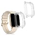 Produktbild kwmobile 2X Sport Schutzhülle kompatibel mit Huami Amazfit GTS Hülle - Silikon Cover klar - Case ohne Tracker - Transparent