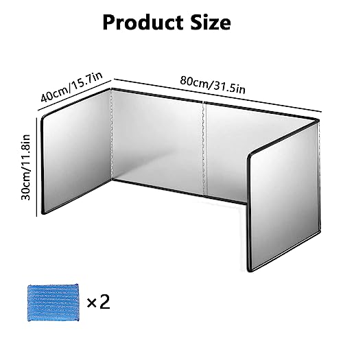 Funda protectora de cocina plegable y pantalla antiadherente de tres lados de grasa para encimeras 3