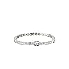 Amazon Collection Platinum Plated Sterling Silver Tennis Bracelet set with Round Cut Infinite Elements Cubic Zirconia (16.77 cttw), 7.25"
