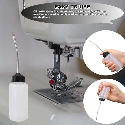 Miniatura 3 de Juego De 5 Aceiteras Para Máquina De Coser, Aceitera Para Máquina De Coser, Aceitera Para Aguja, Aceitera Para Máquina De Coser De 120 Ml Con Boquilla De Boca Larga Para Bricolaje