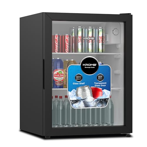 Krome Beverage Cooler, 90 L, Compact Design, Free Standing, ...