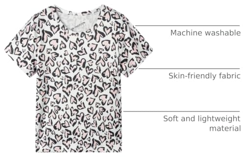 Image of LittleSpring Kids Short Sleeve Tshirt Crewneck Print Summer Tops