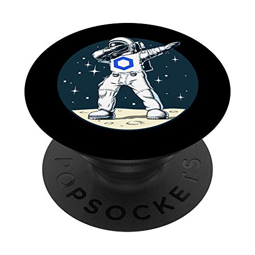 Criptomoneda Talk - Fun Chainlink Dabbing Space Man Merch PopSockets PopGrip Intercambiable