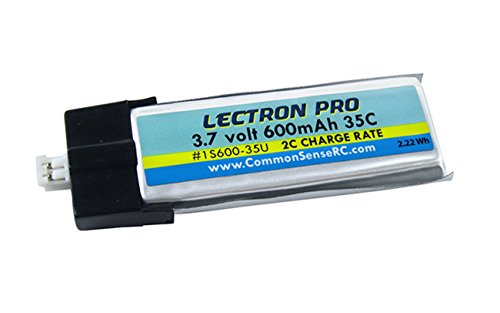 Get RC Lectron 1S600-35U 600mAh 1S 3.7V 35C LiPo Pack w/ UMX Connector : Glimpse FPV