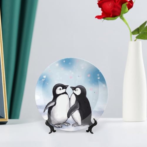 Plato decorativo I Love Penguins Bone China 6 in miniatura 6