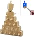 Hanukkah Wooden Dreidel, Design Your Own 3" Inch Wooden Chanukah Dreidel, Unfinished Natural Wood Dreidels - Pack of 24