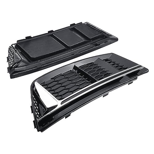 Grille de phare antibrouillard Glossy Black de qualité supérieure pour Audi A4 B9 2016
