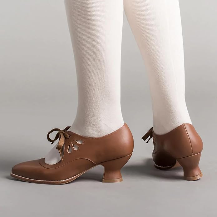 Shoe for Women Vintage Mary Janes Closed Toe Ankle Strap Dress Sandals,Lace Up Bridal Shoes Dress Shoe Chunky Heel Pumps Wedding Character Dance Office Lady Wedding Retro4