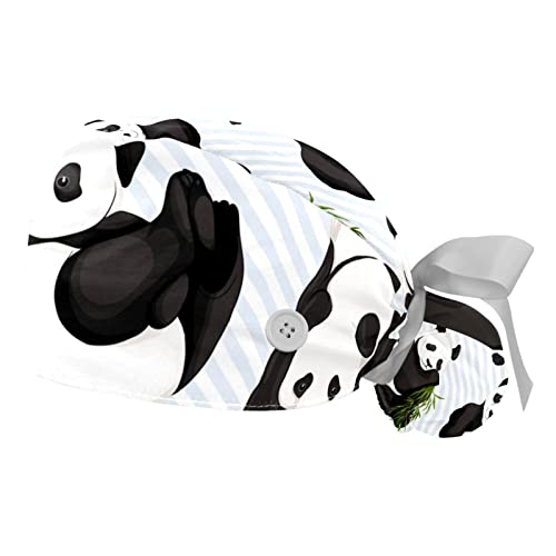 Chapeaux bouffants Pandas pour la cuisine et les soins au quotidien
