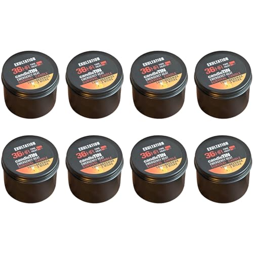 8 Pcs Emergency Candles, 3 Wick 36 Hour Plant Wax