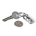 GUS Micro Pill Fob, Made in USA, Stainless Steel Keychain Pill Holder, Holds Two Emergency Aspirin, Ultra Compact Design