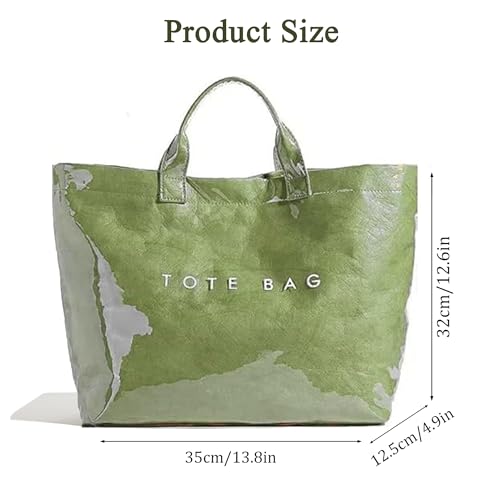 Image of PVC Tote Bag for Women Waterproof Plastic Jelly Tote Letter Print Hobo Handbag for Travel, Gift