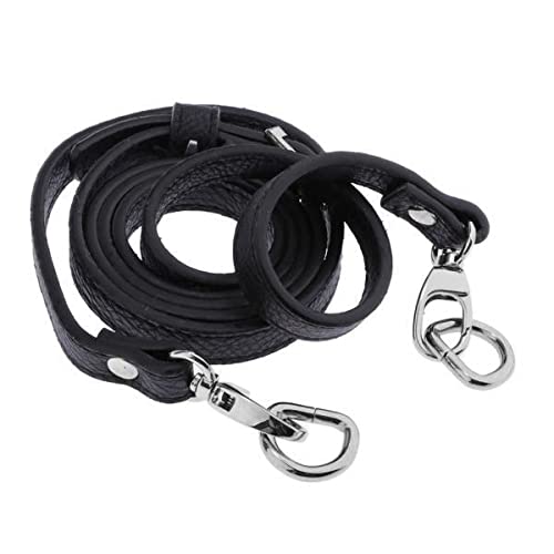 HEAVENGLOW 2xAdjustable Leather Bag Strap Replacement for Bag Making Black- Silver Buckle|Handbag Accessories-image-15