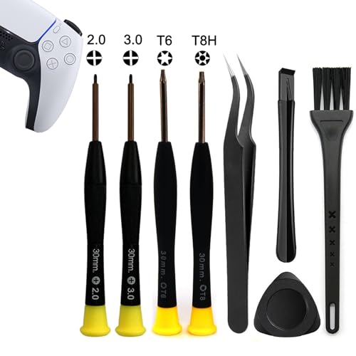 Cleaning Repair Tool Kit for PS5, PS4, PS3, PS2, PS1 Playstation Controller and Console, Crossed Screwdriver...
