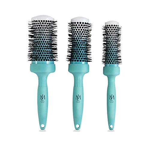 Leyla Milani Hair - Hair Perfector - Round Brush Set, Wet Hair Brush, Boar Bristles, Nylon Bristles, Sensitive Scalp Brush - msrp $49