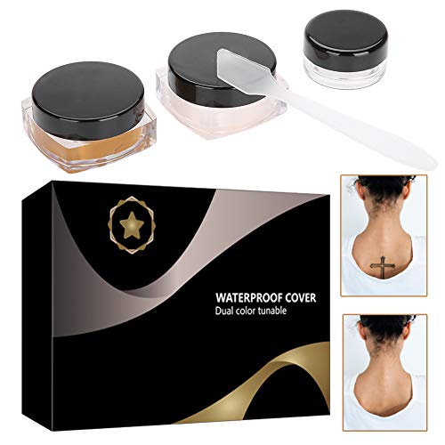 Tattoo Concealer, Vitiligo Hiding Spots Makeup Conceal Cream Set, Professional Waterproof Total Coverage Birthmarks Scar Cover Up Kit