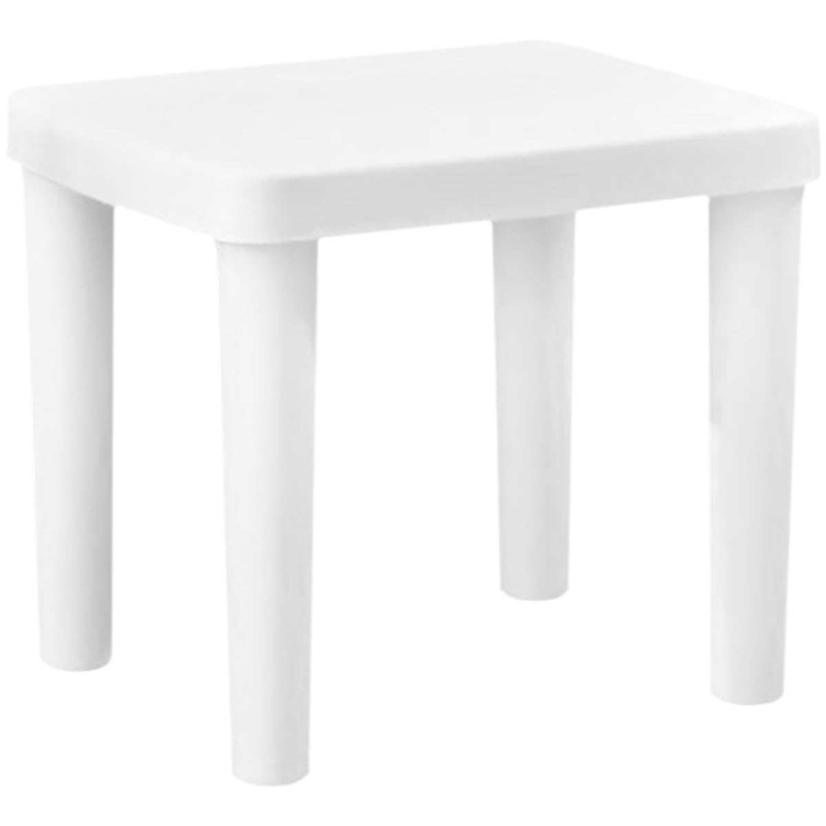 Toyvian Sgabello Antiscivolo per Ragazzi in Plastica Bianca Struttura Triangolare Stabile, Scalino Decorativo per Bagno e Cameretta