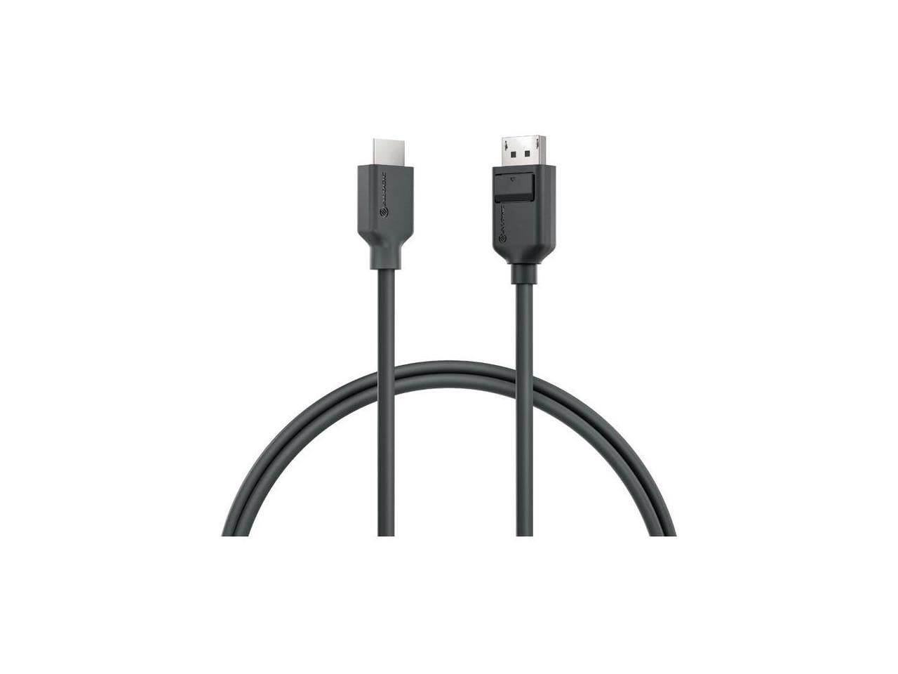 Cable DisplayPort a HDMI Alogic de 1m negro con conectores de alta resistencia 2