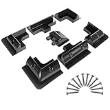 HULKNPEW Solar Panel Mount Brackets Widely for Solar Panel,RV, Roof, Boat, Off-Grid etc. Drill-Free Solar Panel Mounting Pack Include Corner Bracket,Side Bracket,Cable Entry Gland etc -7PCS,Black