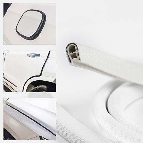 Edge Trim 3/8x 1/2in U Shape Seal Edge Strip Trim with Metal Fit Gap 3/64to 1/4in PVC EPDM Strong but Flexible Protector Cars,RVs,Trucks Door Home Applications Easy to Install White(15ft), 4 - Thumbnail 4